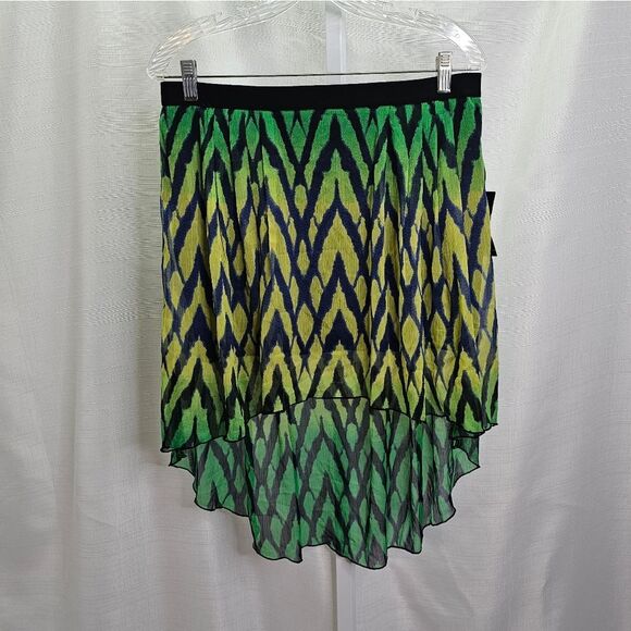 Fox Racing Green Sheer Desire High Low Skirt Size Small - Picture 3 of 14